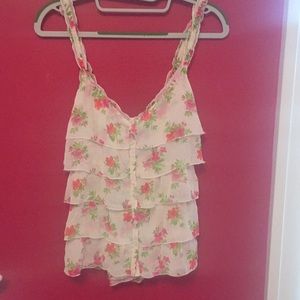 Chiffon floral tank